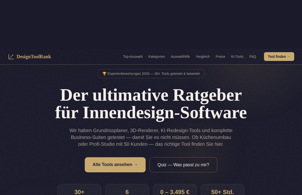 Beste Innendesign-Software 2026 — Vergleich & Bewertungen | DesignToolRank