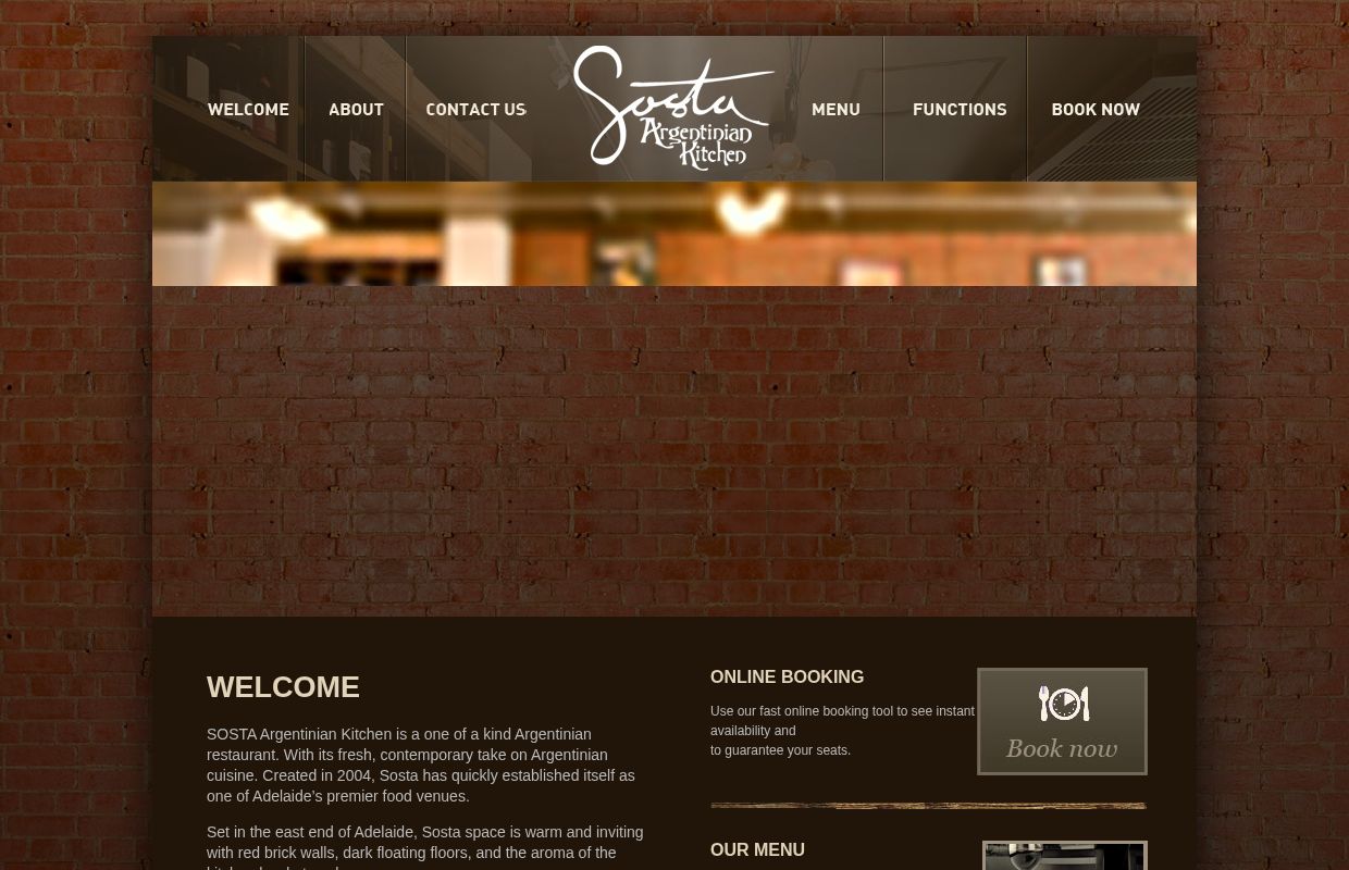 
   
   Welcome
    - Sosta Argentinian Kitchen
