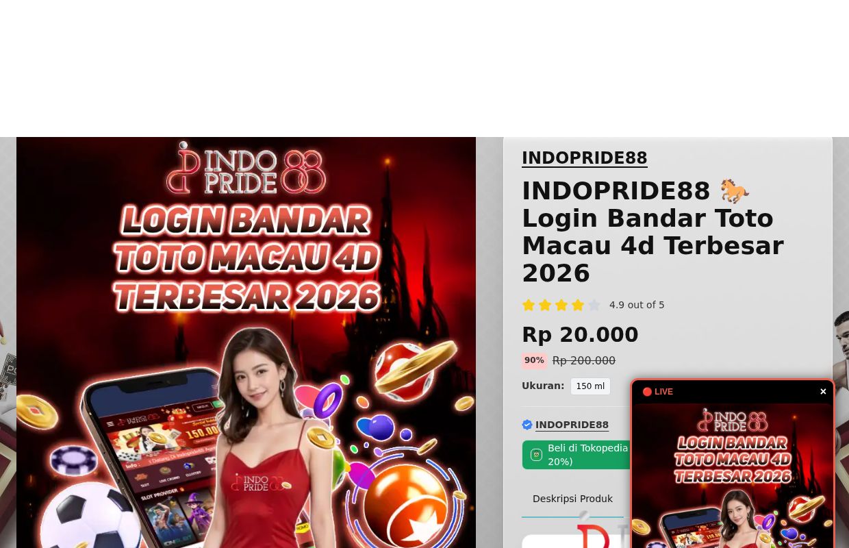 INDOPRIDE88 🐎 Login Bandar Toto Macau 4d Terbesar 2026