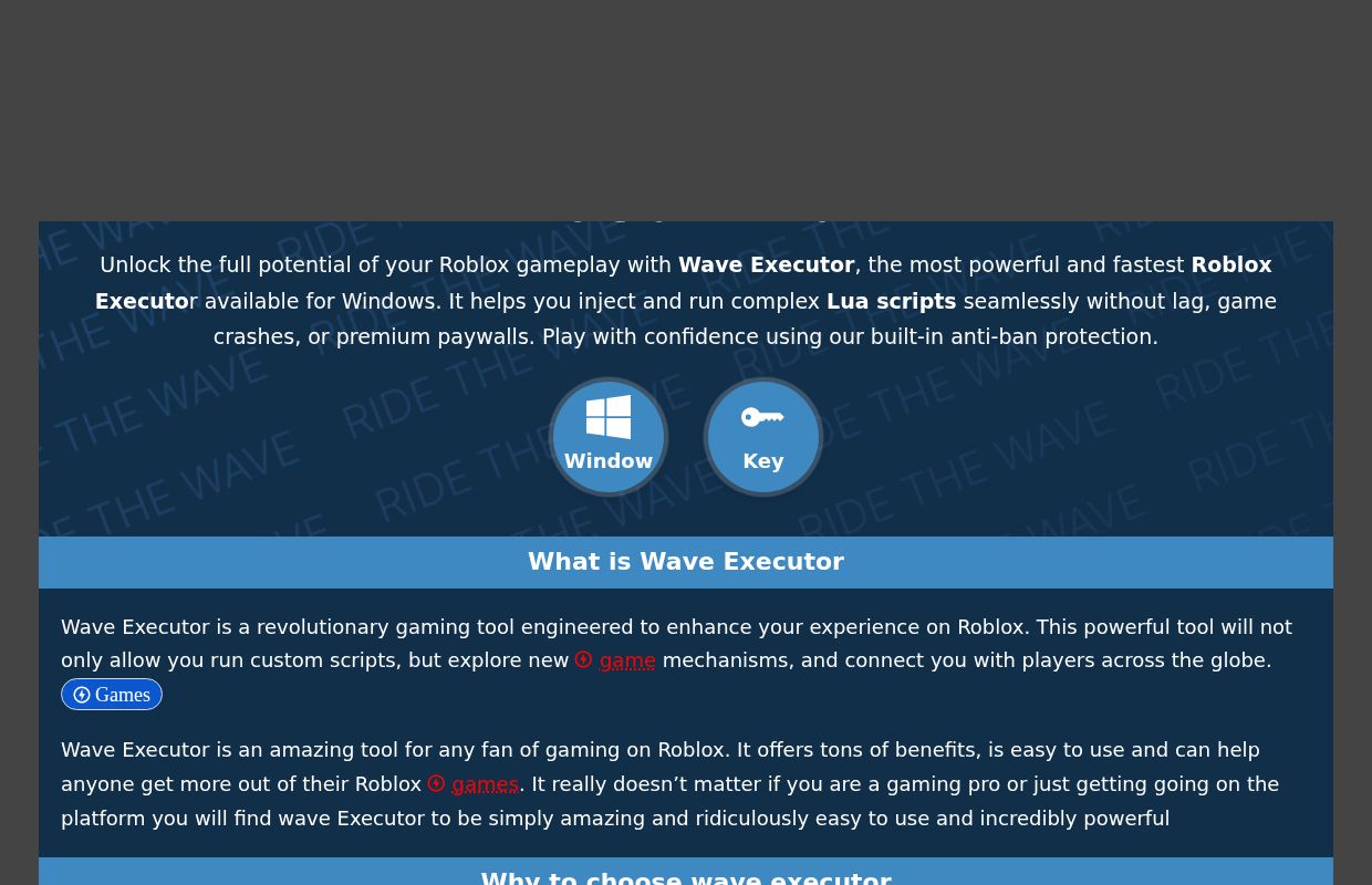 Wave Executor » (#1 OFFICIAL) Free Roblox Executor & Script