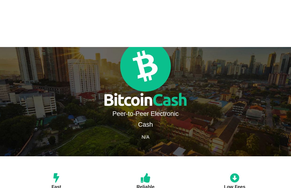 Bitcoin Cash - Peer-to-Peer Electronic Cash