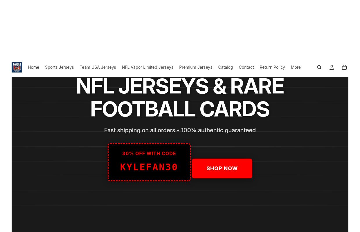 
  kylesfootballcards.myshopify.com
 – Kyle’s Football Cards