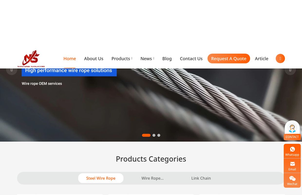 China Steel Wire Rope Manufacturers, Wire Rope Accessories Suppliers, Link Chain Factory - Nantong Sanjayro Import& Export Co., Ltd.