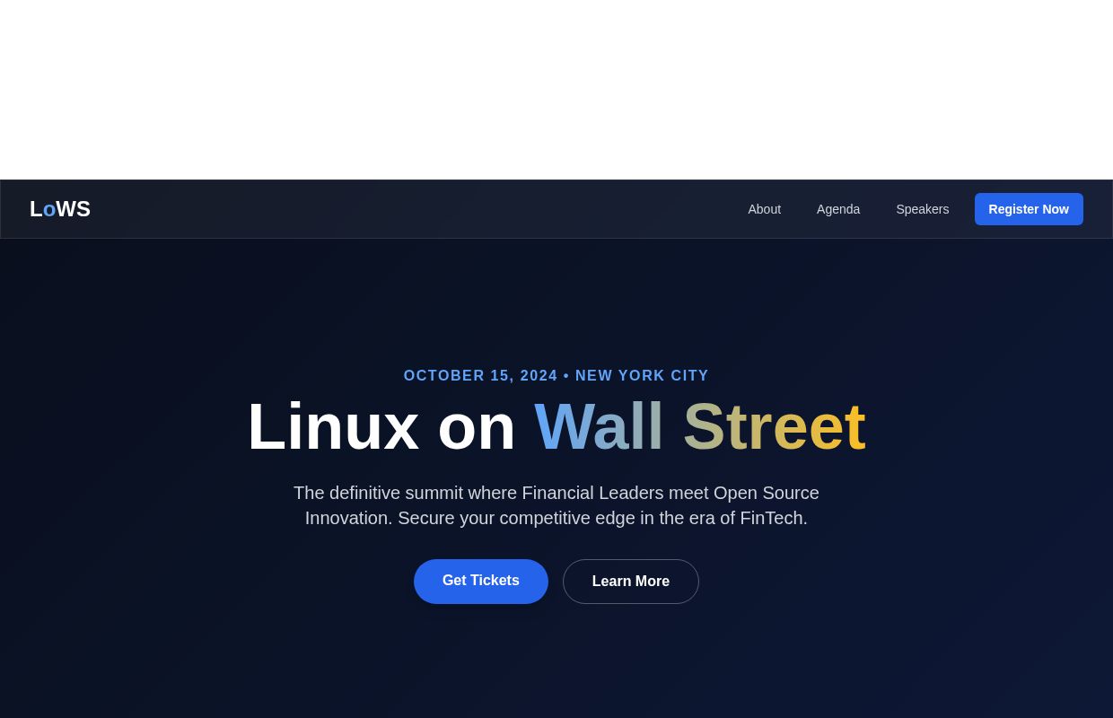 Linux on Wall Street 2024 | The Premier FinTech & Open Source Summit