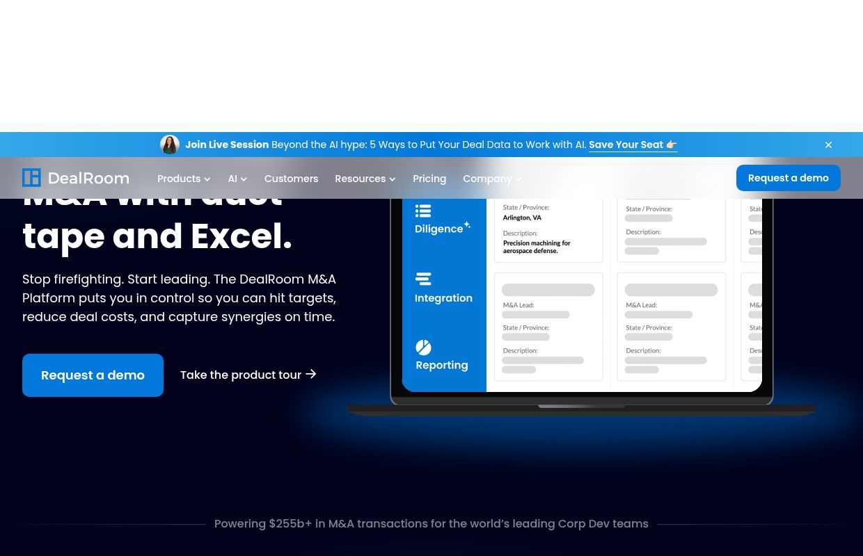 DealRoom | M&A Software Leader for Buyer-Led M&A™