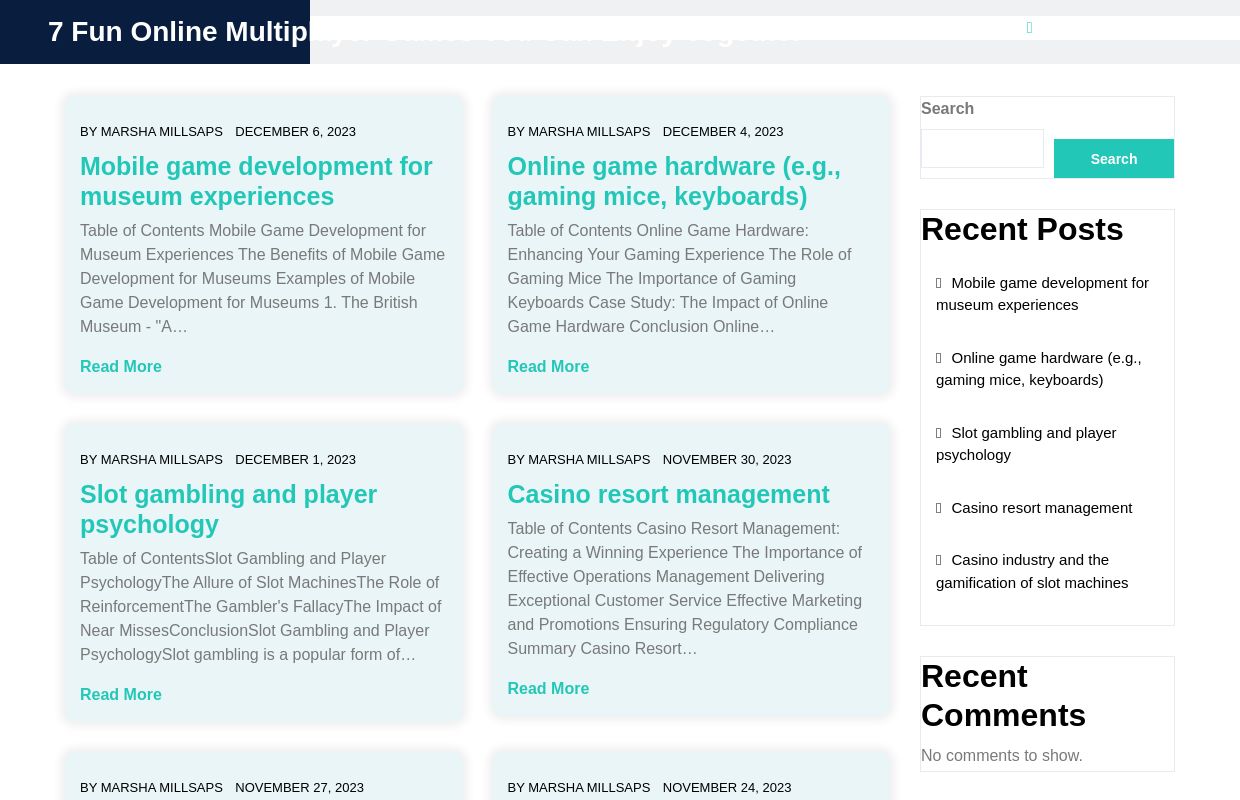 7 Fun Online Multiplayer Games You Can Enjoy Together – Calling all gamers! We've got a huge selection of the best online games around. Whether its fantasy role-playing or intense action, join us today for the ultimate gaming experience!