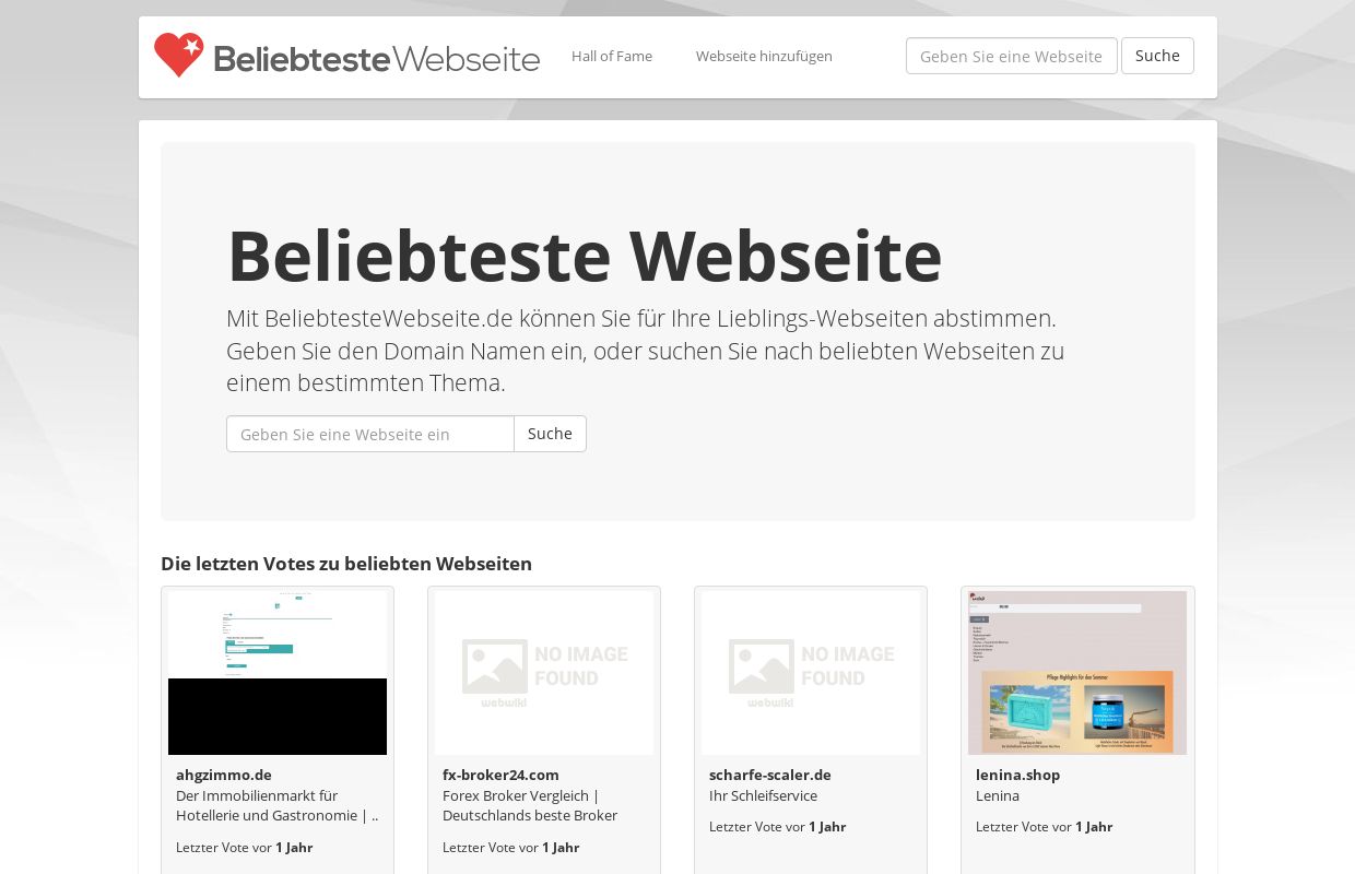 BeliebtesteWebseite.de | Wie beliebt ist deine Webseite?